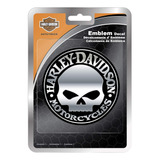 Harley-davidson Calcomanía De Emblema Cromado