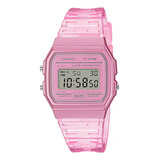 Reloj Casio Vintage Rosa F91ws Transparente Sumergible 50m Para Mujer Con Alarma Luz Led Cronometro Calendario Deportivo Casual Formal Todas Las Edades