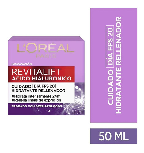 Crema L'oreal Hialurónico Día - mL a $1155