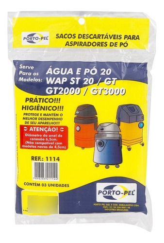 Saco Aspirador De Agua E Po Electrolux Wap Turbo A20 / Gt