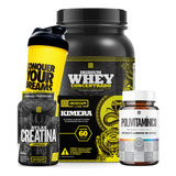 Kit Kimera + Whey Protein + Creatina + Polivitamínico + Coq