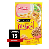 Caixa Sachê Purina Friskies Salmão Ao Molho Gato Adulto 85g