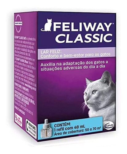 Feliway Classic Refil Auxiliar Adaptação Comportamento Gato