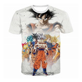 Camiseta De Manga Corta Con Patrón Dragon Ball