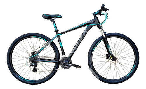 Bicicleta Mtb Hombre Venzo Primal Shadow Negro/teal Talle M