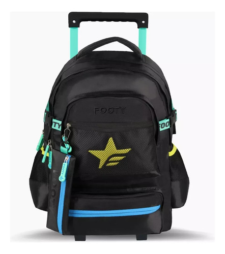 Mochila Escolar Carrito Footy Big Kids Star + Cartuchera Mca