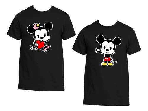 Pack Polera Parejas Día De Los Enamorados Amor Mickey Bebes5