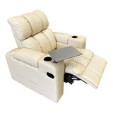 Sillon Reclinable Reposet Para Sala De Cine Mesa Portavasos