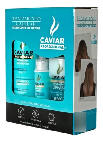 Bifase + Serum + Shampoo Hidratación Profunda Caviar 