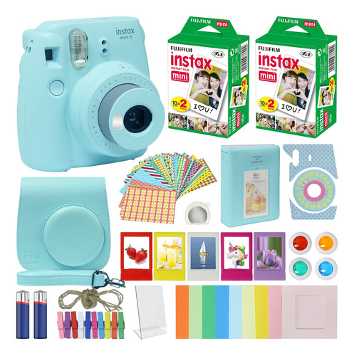 Fujifilm Instax Mini 9 - Cámara Instantánea Con Funda Par.