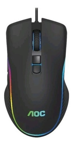 Mouse Gamer Profesional Usb Aoc Gm100 2400dpi Luces Rgb