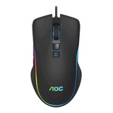 Mouse Gamer Profesional Usb Aoc Gm100 2400dpi Luces Rgb