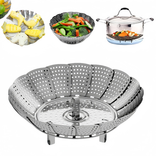 6pcs Acero Inoxidable Caldera De Vapor Cocina Cocinar Platos