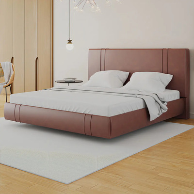 Cama King Com Cabeceira 195cm Astra Couríssimo Camel Telha