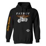 Sudadera + Playera Modelo Harley Davidson Fatboy Reflejante