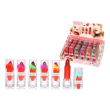 Pack 6 Lápiz Labial Colores Variados Flower Secret