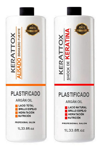 2 X 1 Litro Alisado Definitivo + Shock Keratina Envío Al Pais