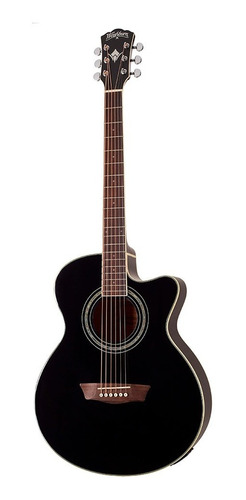 Guitarra Electroacústica Washburn Ea12 B Black Ea 12