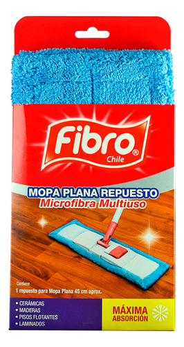 Mopa Plana Repuesto Microfibra 45cm Fibro