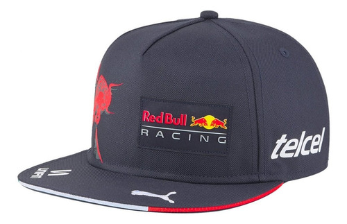 Gorra Puma Checo Pérez Original F1 Red Bull Plana Y Curva Og