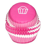 100 Capacillos Cupcake #72, Rosa Con Blanco Cupcake