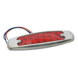 Plafon Lateral Oval 12 Leds Rojo  H/l 2 Pzas.