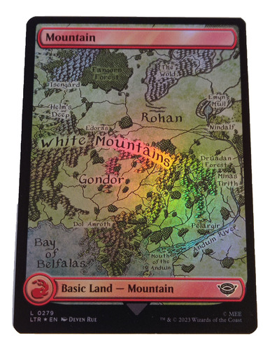 Carta Magic Lord Of The Rings Mountain Land (foil) Mtg Lotr