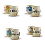 Caneca Harry Potter Com Nome Em Polímero Todas As Casas 