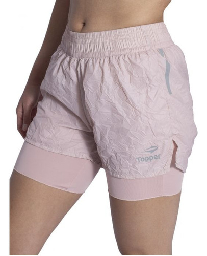 Short C/ Calza Topper Crinkled Mujer Deportivo Running