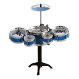 Mini Bateria Musical Infantil Jazz Drum Tambor E Baquetas