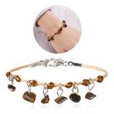 Pulsera Manilla Artesanal Piedras Naturales Protección Mujer