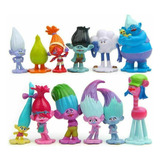 12pcs Movie Trolls Poppy Branch Acción Figura Modelo Juguete