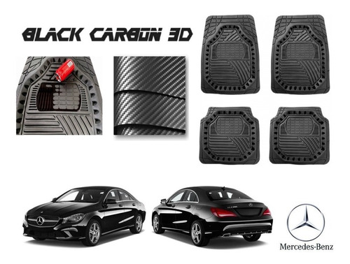 Tapetes Premium Black Carbon 3d Mercedes Benz Cla250 13 A 19