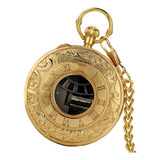 Reloj De Bolsillo De Cuarzo Retro Vintage Con Cadena