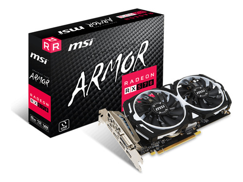 Placa De Video Amd Rx570 Msi  Armor 8g Oc - Usada Como Nueva