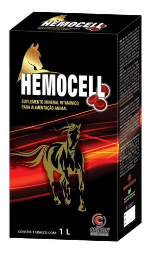 Hemocell 1lt Calbos Sup. Aumento De Hemácias Em Equinos
