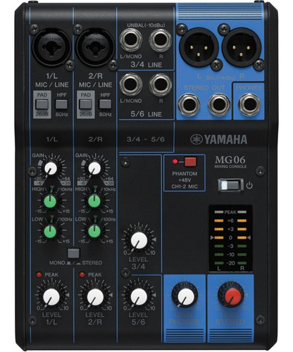 Mesa De Som Yamaha Mg06 Bivolts 6 Canais