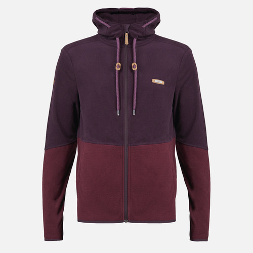 Poleron Hombre Lippi Stripes Nano-f Full Zip Hoody Vino