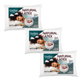 Kit Com 3 Travesseiros De Natural Látex Extra Alto