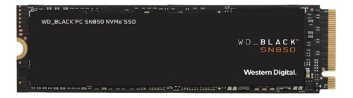 Disco Solido Interno Nvme M.2. Pcie 4.0 Wester Digital Black Sn850 1tb 7000mb/s Color Negro  Wds100t1x0e-00afy0