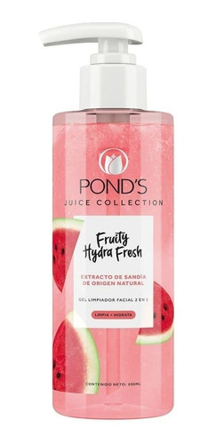 Gel Limpiador Facial Pond´s Fruity Hydra Fresh Sandia 200 Ml