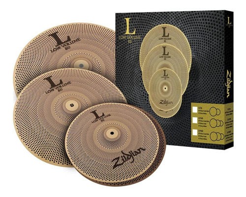 Zildjian L80 Set Low Volume Lv468 Platillos De Practica