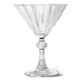 Set De 6 Copa Martini Diamond Vintage 238ml Vidrio Grueso Color Transparente