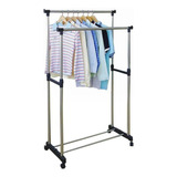 Perchero Para Ropa Organizador Con Ruedas Rack Dual