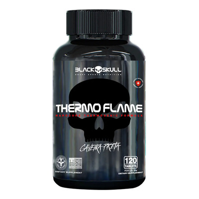 Termogênico em cápsula Black Skull Thermoflame em pote de 96g 120 caps Sem sabor | MercadoLivre