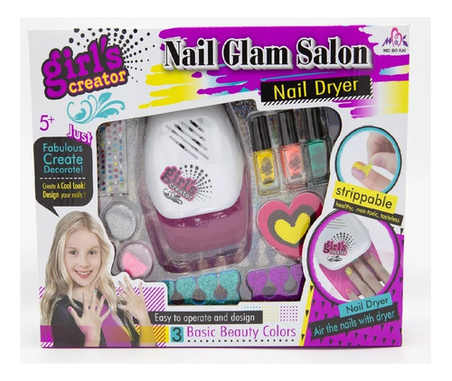 Kit/ Set De Uñas Para Niñas Juguete Con Accesorrios