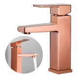 Torneira Banheiro Rose Luxo Inox 304 Misturador Monocomando