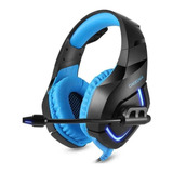 Fone Gamer Headset Onikuma Pc Xbox Ps4 K1-b Preto E Azul