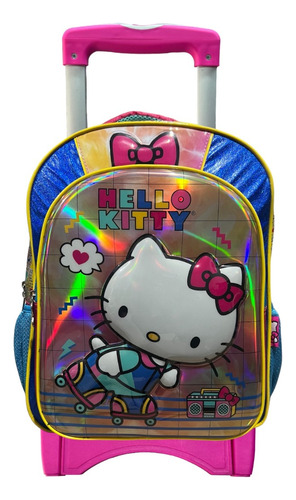 Mochila Hello Kitty Original Ruz 3d Tamaño Primaria Con Ruedas