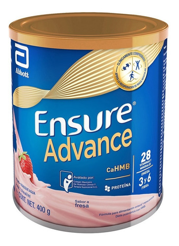 Ensure Advance Polvo Sabor Fresa Lata De 400g